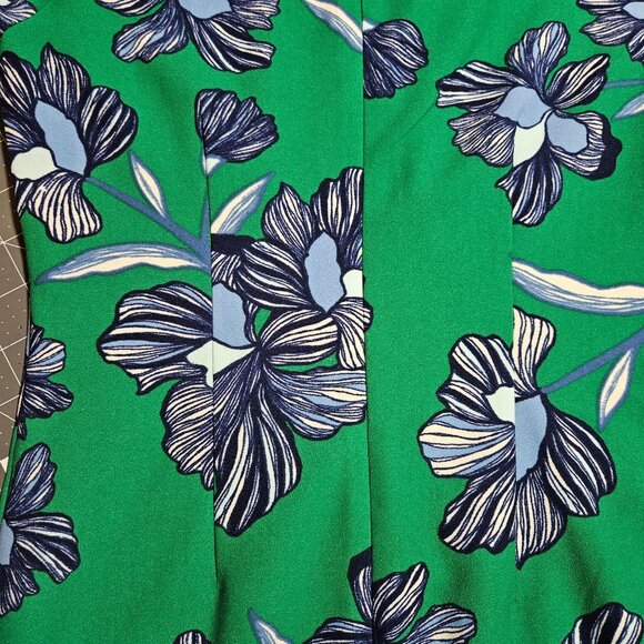 Vince Camuto Womens Spring Floral Preppy Green Sheath Dress 3/4 Sleeve Fully Lin - Picture 8 of 16